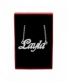 Name Necklace "Layla" 18K White Gold Plated - CN11GV65C2P