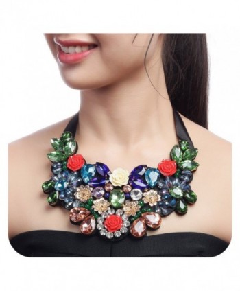 Holylove Women Statement Bib Necklace Large Gorgeous Colorful Jewelry with Gift Box - multicolor - CT11YXDVOTX
