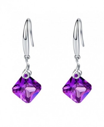 Sephla Sterling Sparkle Zirconia Earrings - Purple - CX188UNLST4