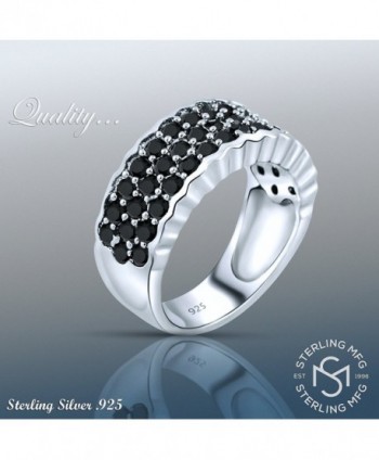 Mothers Sterling Featuring Zirconia Rhodium in Women's Band Rings