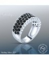 Mothers Sterling Featuring Zirconia Rhodium in Women's Band Rings