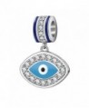 Evil Eye Charms 925 Sterling Silver Symbol of Insight Bead Lucky Charm for European Bracelet (C) - CU186WNEMA7