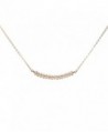Sparkly Beaded Bar Necklace - Gold Filled Neutral Champagne Necklace - CW11D3W3493