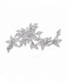 GULICX Silver Plated Base Diamante Zircon Flower Blossom Brooch Badge Pin Classic Design for Women - CH128HYRF2D