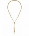Vera Bradley Tassel Reversible Pendant Necklace - Gold Tone - CA12O5RXJD6