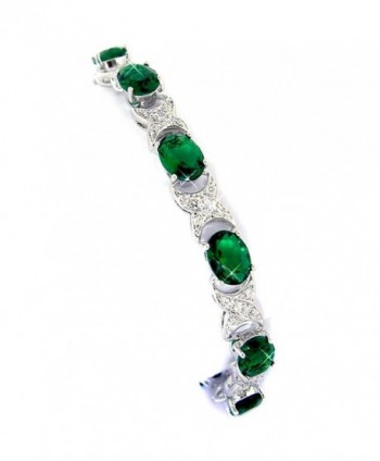 Emerald Color Silver Bracelet BC438