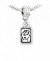 Sign Lauguage Charms Alphabet Letters A-z Bead for Snake Chain Charm Bracelets - CL12101WZ8J