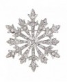 EVER FAITH Women's Austrian Crystal Winter Snowflake Brooch - 1-Clear Silver-Tone - C211IOM2ES9