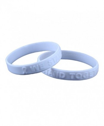 White Awareness Embossed Silicone Bracelet Buy 1 Give 1 -- 2 bracelets & - CB11DEGYJW9