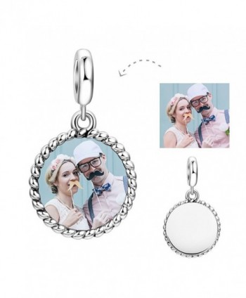 SOUFEEL "Special Love" Personalized Photo Charm Customized 925 Sterling Silver Charms for Bracelets - Circle - CL1809DHAGW