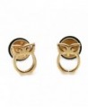 Chelsea Jewelry Basic Collections Owl Shaped Stud Screw-back Earrings - Yellow Gold - CY12F7X8K8P