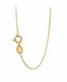 JewelStop 10k Solid Yellow Gold 0.45 mm Box Chain Necklace- Spring Ring - 18" - CM11XSFF8NP
