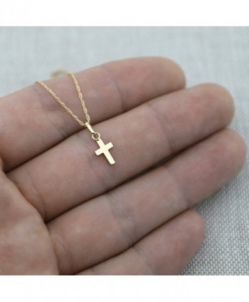 White Polished Cross Pendant Necklace in Women's Pendants
