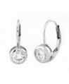 Sterling Silver Rhodium Plated 1 Cttw Cubic Zirconia Bezel Set Lever Back Earrings - CF115X4TAUF