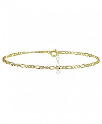 Sterling Silver Figaro Chain Anklet - CB18346592X