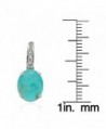 Sterling Simulated Turquoise Leverback Earrings in Women's Drop & Dangle Earrings
