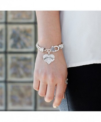 Bracelet Silver Plated Lobster Crystal in Women's Link Bracelets