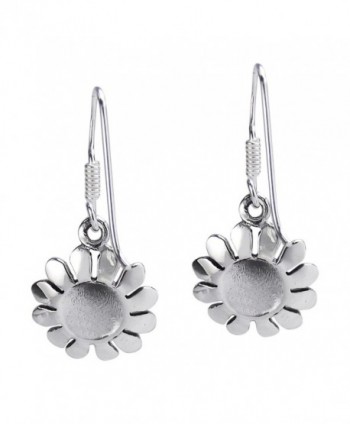 Charming Sunflower Sterling Silver Earrings in Women's Drop & Dangle Earrings