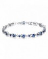 Bamoer Slender Bracelet Sparkling Zirconia - Blue-Silver - C212CVTBHFV
