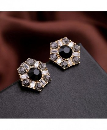 T Doreen Rhinestone Earrings Crystal Golden in Women's Stud Earrings