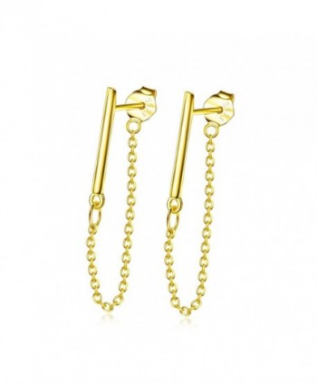 Gold Sterling Silver Studs Chain in Women's Stud Earrings
