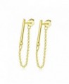 Gold Sterling Silver Studs Chain in Women's Stud Earrings