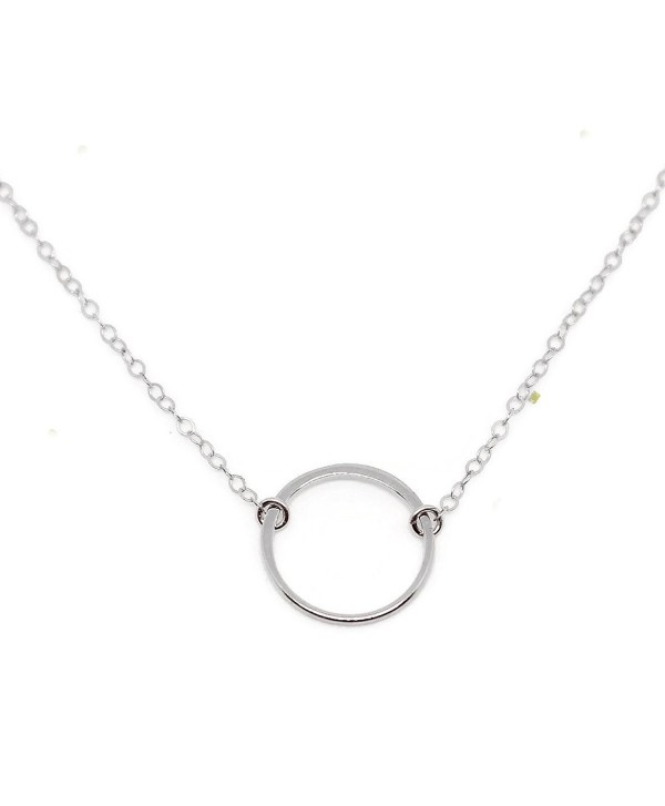 Karma Open Circle Necklace- Dainty- 925 Sterling Silver- by Wild Moonstone - CX186E62S59