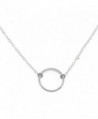 Karma Open Circle Necklace- Dainty- 925 Sterling Silver- by Wild Moonstone - CX186E62S59