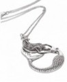 Mythological Stretching Necklace Earrings Silver Tone in Women's Jewelry Sets