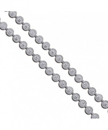 Sac Silver Stainless Steel Military Ball Bead Chain 2mm 3mm 4mm 6mm Dog Tag Link Pallini Necklace - CW128T7F2QT