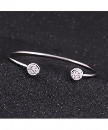 Silver Bracelet Zirconia Crystal Jewelry in Women's Cuff Bracelets