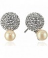 Kate Spade New York Womens Flying Colors Pave Double Bauble Stud Earrings - Cream/Silver - C8183QST0GS