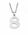 Ensianth Lucky Number Necklace Stainless Steel Pendant Necklace Best friend Gift Birthday Gift Number 0-9 - 8 - CM186O3CRXG
