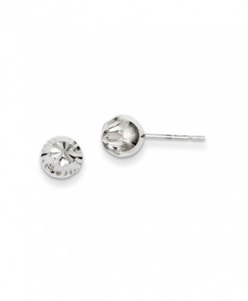 7mm Diamond Cut Ball Post Earrings in Sterling Silver - CE11MYBZGVN