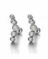 Stainless Steel Stud Earrings with Cubic Zirconia for Women and Girls- Screw Back- 2pcs - CU12HYGSRFJ