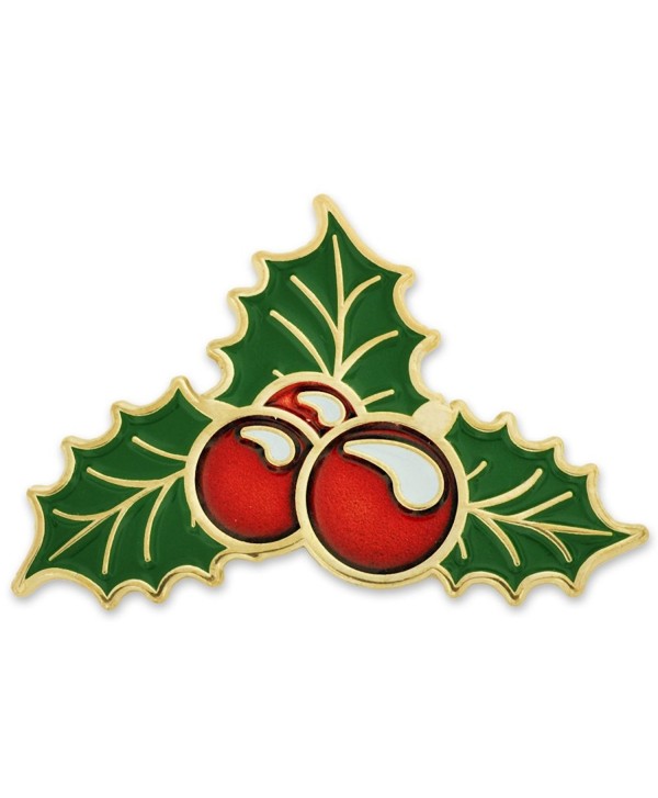 PinMart's Christmas Holly Berry Xmas Mistletoe Holiday Lapel Pin - CV12N4WXDLC