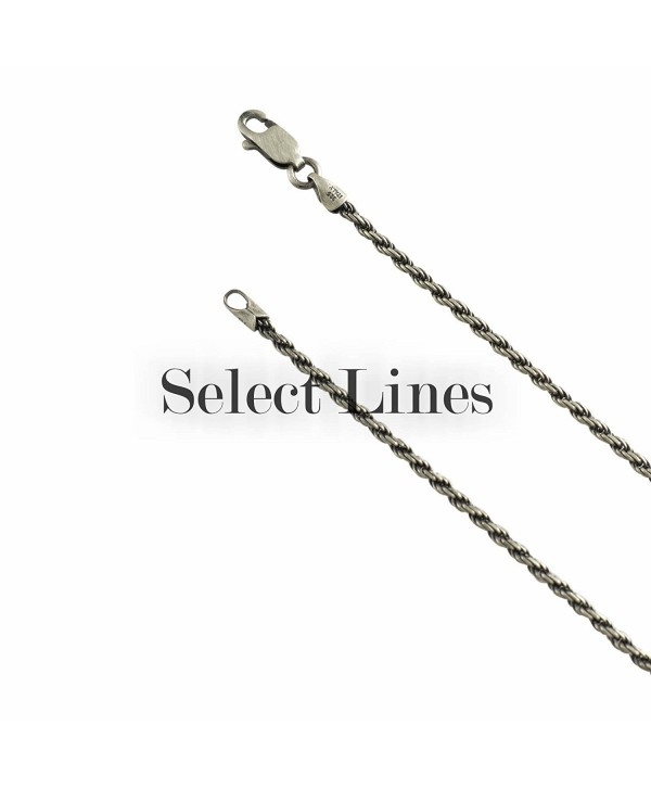 Sterling Silver Rope 1.5mm Gunmetal Finish Necklace Chain Italian .925 - CE12O1ZBRK2