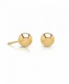 14k Gold Ball Stud Earrings with Secure and Comfortable Friction Backs- 6mm Diameter - CP12D8W5RVP