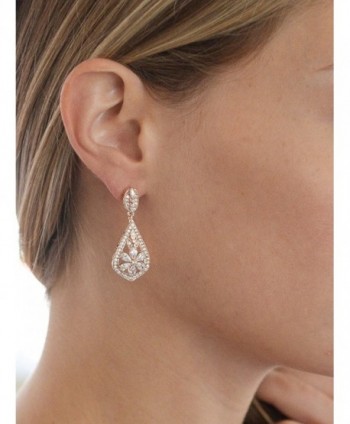 Mariell Clip Rose Gold Earrings in Women's Clip-Ons Earrings