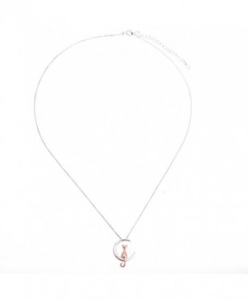 Moon Sterling Pendant Necklace Adjustable in Women's Pendants