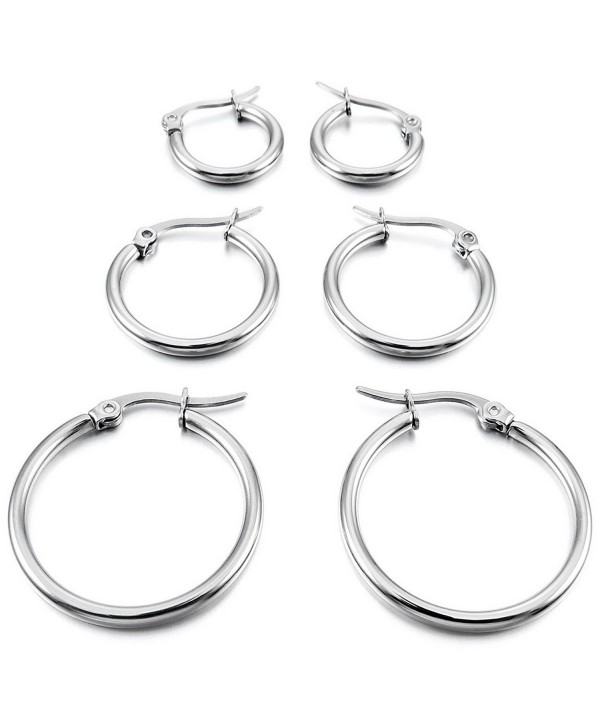 Womens Stainless huggie Earrings - silver - CX126K30LRT