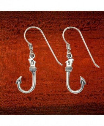 Sterling Silver Fish French Earrings
