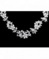 Flower Bridal Crystal Necklace Earrings in Women's Jewelry Sets