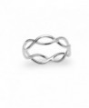 Sterling Silver Infinity Knot Ring - Comfort Fit Friendship Wedding Band Sizes 5 to 9 - C01295NJYXX