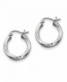 Sterling Silver 2.5mm Twisted Hoop Earrings (22mm Approximate Length) - C1128F4GZ17