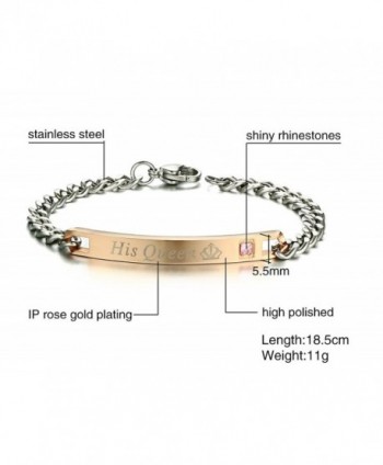 FANSING Valentines Stainless Bracelets Matching in Women's Link Bracelets