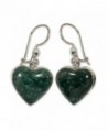 NOVICA Sterling Silver and Jade Heart Shaped Dangle Earrings- 'Wild Heart' - CP11G3WB6IV