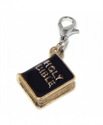 Pro Jewelry Dangling Goldtone "Holy Bible" Clip-on Bead for Charm Bracelet - CS11VVEF1CX