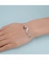 EleQueen Sterling Silver Zirconia Bracelet in Women's Link Bracelets