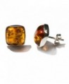 Amber Sterling Silver Perfect Square Stud Earrings - CK182WLMRL4